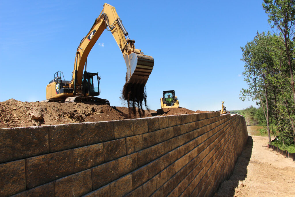 Gravity Walls, Erosion Control Walls, Concrete Fences Hardscape Construction